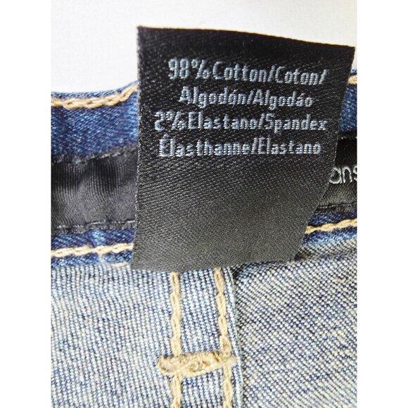Calvin Klein 27X31 Womens Size 4 Blue Flare Fit Talla Denim 5 Pocket Logo Jeans - Picture 8 of 14